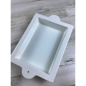 Retired NORA FLEMING Swiss Dot Rectangle Casserole Baking Dish Oven Safe 8 X 11